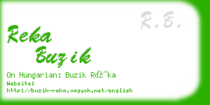 reka buzik business card